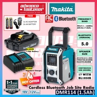 Makita DMR114Z / DMR114 18V / 12Vmax Cordless Bluetooth Job Site Radio cw AC cable