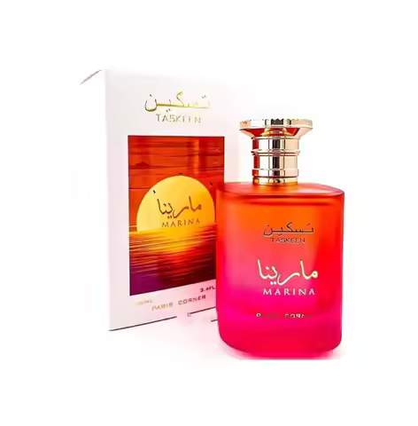 Paris Corner Taskeen Marina Tropical Perfume EDP 3.4Fl Oz Con 0.3 Fl Oz L'Fumes Roll-On Layering Per