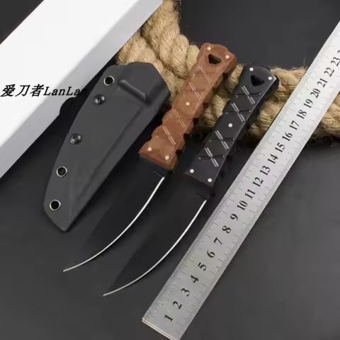 WKL High Hardness DC53 Steel Straight Knife Outdoor Camping Hunting Portable Knife