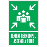 Tempat Berkumpul Sticker Assembly Point Sticker Safety Sign Sticker Label Sticker Signage Isyarat St