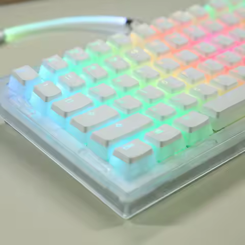 104 Keys Backlight Keycaps Frosted Translucent ABS Keycaps OEM ProfileKey PBT Keycaps For Cherry MX 