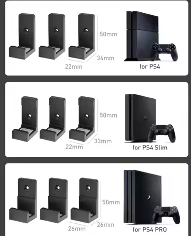 Wall Mount for PS4 Pro Slim Game Console Host Wall Bracket Holder Stand