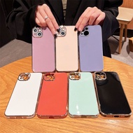 Phone Case iPhone 7 Plus 8 TPU Simple Solid Color Plating