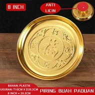 Piring Buah Sembahyang Kristal Pakai Kaki Altar Buddha Aesthetic Piring Hidangan Crystal Plastik