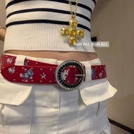 Escape Amusement Park~Niche Design Rivets Heavy Industry Decoration Cute Pattern Belt Female Playful