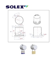 SOLEX ฝาครอบลูกบิด 2 รู + พร้อมกุญแจ LM 50 MM โซเล็กซ์ กุญแจล็อคประตู