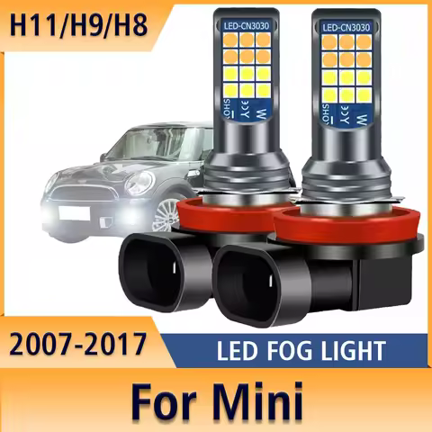2pcs LED Fog Light Blub H8 H11 Lamp Canbus No Error For Mini Cooper R50 R53 F55 F56 R56 F54 R55 F57 