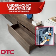TEAMSTAR DTC Full Extension Synchronized Undermount Slides with 3D Locking Device Magic Move TS10 Se