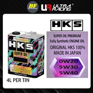 HKS Engine Oil Fully Synthetic Lubricant 5W30 10W40 0W20 Minyak Hitam HKS Super Oil Premium