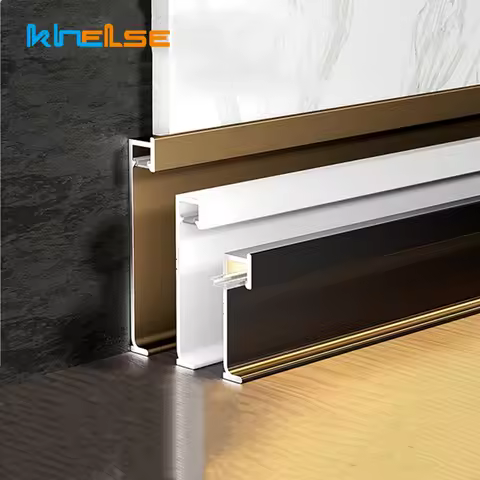 H40/60/80mm Embedded LED Skirting Line Aluminium Profile Floor Baseboard Strip Light Metal Wall Skir