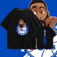 Coolbo Harden Short Sleeve 100% Pure Cotton T-Shirt for Boys, Harden 76ers No.1