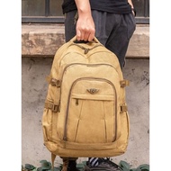 85L Super Large Capacity Thickened Canvas Backpack Men's Backpack Retro Fashion Travel Bag Travel Mo