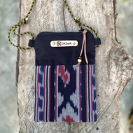 DKLASIK Tas Selempang Tenun Pria Wanita Etnik / Sling Bag HP Mini Tali Paracord