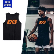 Basketball Sports Vest Short-Sleeved Foreign Trade 3x3 Sleeveless Waistcoat Mesh 3v3 Quick-Drying Tr