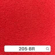 พรมอัดเรียบ สีแดง 205-BR กว้าง 1.5 เมตร หนา 2 mm. (ยาว 10 เมตร) พรมอัด ราคาถูก พรมปูพื้น พรมปูเวที พ