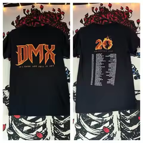 2019 DMX It Äôs Dark And Hell Is Hot 20th T Shirt Hip Hop Rap 50 Cent 2Pac Xzibit