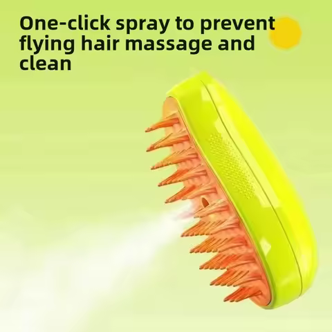 Pet Comb Cat Dog Electric Steam Spray Brush Massage Comb One-click Spray Anti-fly Hair Comb