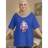 2Y751 [AIYOU] XL-5XL T shirt Women Plus Size Tshirt Woman Korean Style Clothing Murah Couple T Shirt