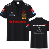 Baju Newest Mercedes Racing F1Racing Polo Shirt APX GP Team F1 Design Jersey  Unisex Polo Tee Cotton