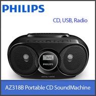 PHILIPS AZ318B Portable CD SOUND MACHINE Radio USB Player