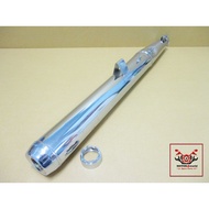 YAMAHA RX100 -- EXHAUST MUFFLER & HEADER PIPE "CHROME" // CHROME Plated