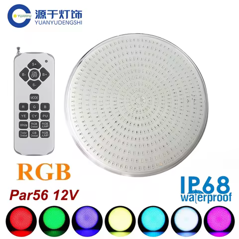 LED Pool Bulb Resin Filled Light IP68 Waterproof Underwater Lights AC12V Spot Piscine LED Couleur RG