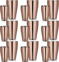 Lallisa 10 Pieces Cocktail Shakers Professional Bar Boston Shaker Set Stainless Steel Martini Shaker