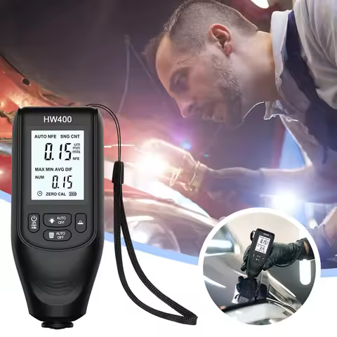HW-400 Digital Paint Thickness Gauge 0-2000UM Digital Paint Meter Paint Mil Thickness Tester for FE/