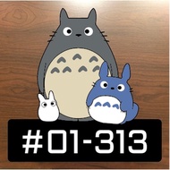 Totoro House Unit Number Plate | Acrylic Signage