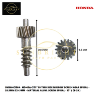 HONDA CITY 09 TMO SIDE MIRROW SCREEN GEAR SPIRAL - 28.5MM X 9.5MM - MATERIAL ALUM. SCREW SPIRAL - 17