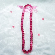 Ruby Beaded Necklace 4mm9mm Ruby Beads Round Transparent DIY Handmade Jewelry Ladies Necklace