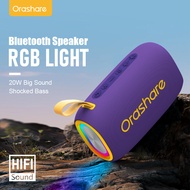 Orashare BS08 Plus Big Bluetooth Speaker With RGB Light 20W Wireless Speaker Super Sound TWS Speaker