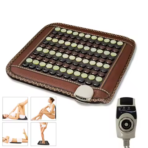 Natural Tourmaline Heating Cushion Jade Square Massage Pad Office And Home Seat Cushion For Relaxing