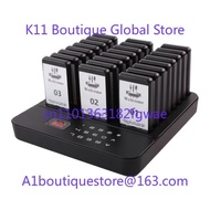 Restaurant Pager System Restaurant Table Caller Buzzer 999 Channel Wireless Call System with 24 Rece