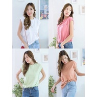 My top Sleeveless Shirt With 2 Side Pockets Very Cute.​ G​​231 CARDIGAN_NISTA (MT3J)