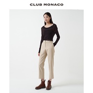 CLUB MONACO Women's Clothing 2022 Autumn New Products All-Match Pure Color Simple Long-Sleeved Thin 
