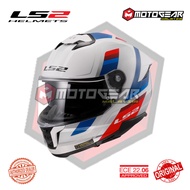 LS2 FF808 STREAM II VINTAGE WHITE BLUE RED