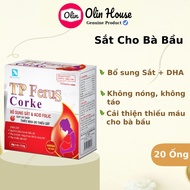 Sắt cho bà bầu không bị táo dạng ống TP Ferus Corke bổ sung sắt giảm hoa mắt chóng mặt đau đầu - Oli