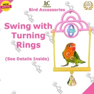 JTC Bird Accessories: Swing With TURNING RINGS (brd) Bird Cage Decoration