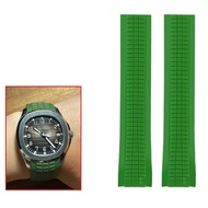 Rubber Watchband For Patek strap for Aquanaut Philippe series 5164a 5167a Watch band Butterfly Buckl
