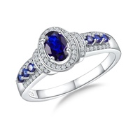 DAYBYDAY Birthstone Rings for Women 925 Sterling Silver/Yellow Gold Plated Gemstome Oval Engagement 