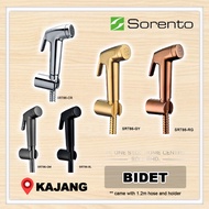 Sorento Bathroom Hand Bidet Set c/w 1.2m Flexible Hose / Toilet Bidet (Chrome / Black / Rose Gold / GunMetal) SRT86