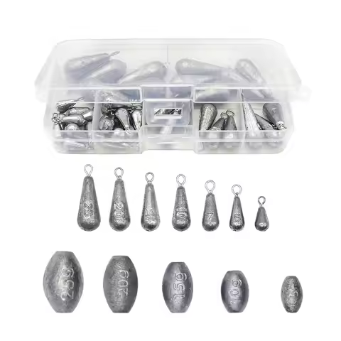 Fishing Sinkers Olive Shape Sinker Weight Casting for Fishing Bottom Fishing Tackle Fishing Sinker W