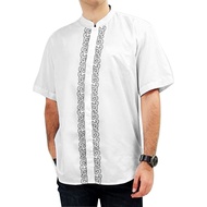 KEMEJA Risrus Apparel Koko Gio Men's Short Sleeve Shirt Men's Muslim Shirt Muslim Koko Motif Men