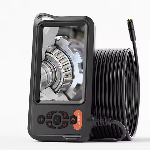 Industrial Endoscope 4.3'' IPS Screen Automotive Inspection Borescope 8MM Probe Waterproof Snake Plu