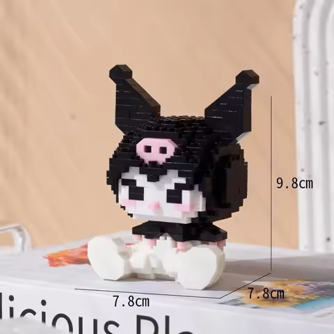 KEEPPLEY Sanrio Anime Hello Kitty My Melody Cinnamoroll Pompompurin Kuromi Building Blocks Girl Kid 
