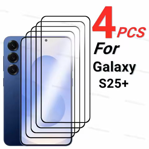 2/4PCS Tempered Glass For Samsung Galaxy S25 Plus Screen Protector Samsung Galaxy S25 Plus Full Glue