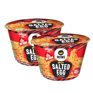 Nissin IRVINS SPICY Salted Egg Noodle CUP Instant Noodles Flavor Type 100g. x 2 Cups