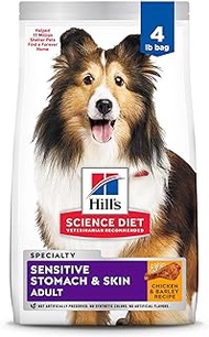 Hill's Pet Nutrition Science Diet Dry Dog Food, Adult, Sensitive Stomach &amp; Skin, Chicken &amp; Barley Recipe, 4 lb. Bag