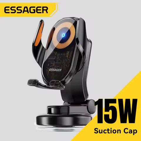 Essager 15W Car Phone Holder Wireless Charger Fast Charging Station For iPhone 16 Xiaomi Samsung Mag
